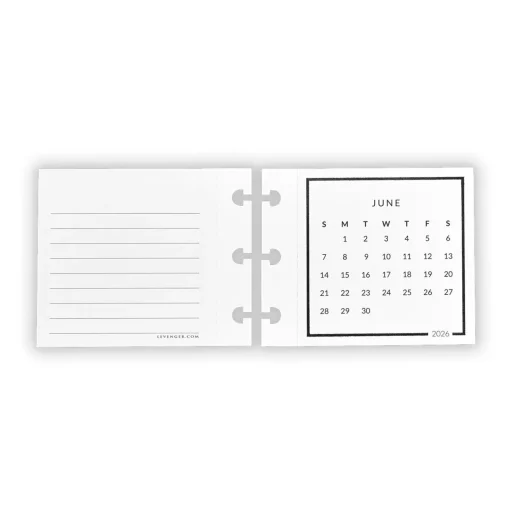 Levenger 2026 Circa Mini Calendar Discbound Inserts (set of 12) Hot