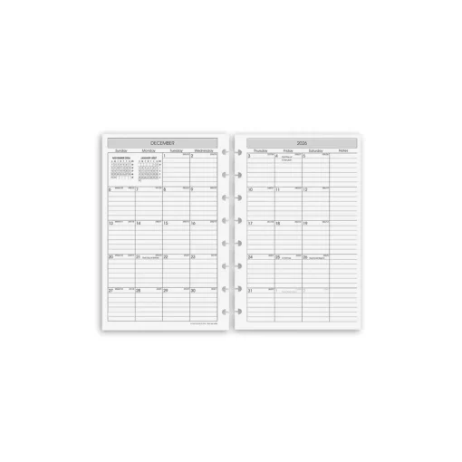 Levenger 2026 Circa Sunday Start Weekly Agenda Refill, Horizontal Online