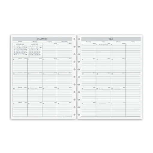 Levenger 2026 Circa Sunday Start Weekly Agenda Refill, Horizontal Online