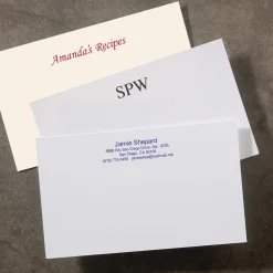 Levenger 100 Personalized 3 x 5 Cards, Horizontal Plain Best