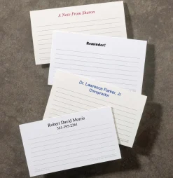 Levenger 250 Personalized Wallet Cards, Horizontal Ruled New