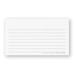 Levenger 250 Personalized Wallet Cards, Horizontal Ruled New