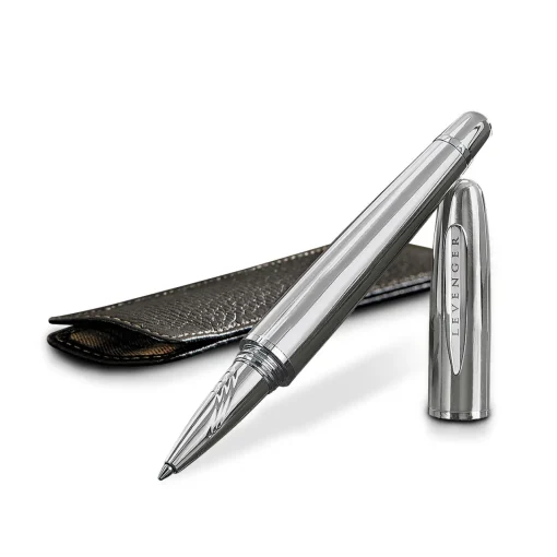 Levenger Aero Elite Pen in Sleeve Chrome Hot