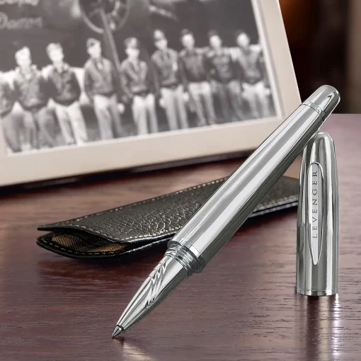 Levenger Aero Elite Pen in Sleeve Chrome Hot