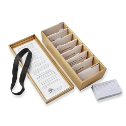 Levenger Bamboo Leitner Learning Box Outlet