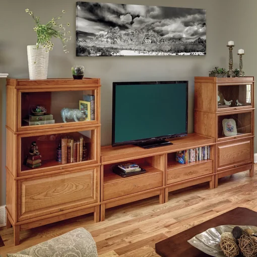 Levenger Barrister Bookcase Double Drawer Section Best