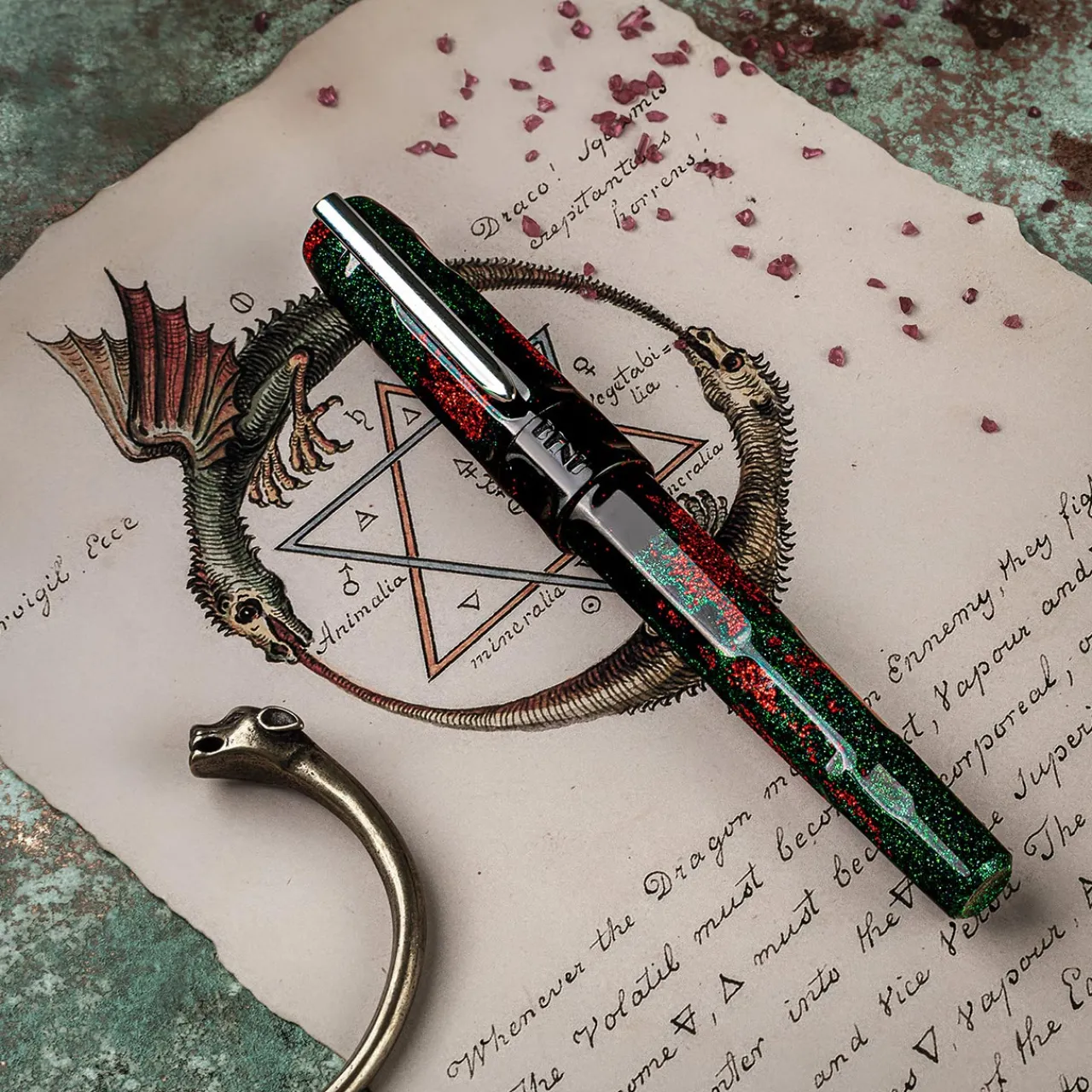 Levenger Benu Talisman Dragon's Blood Fountain Pen