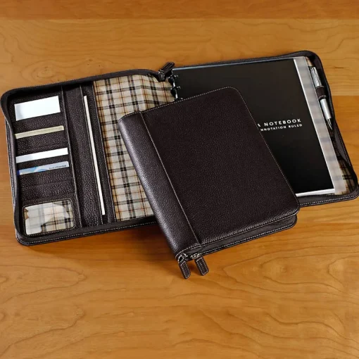 Levenger Bomber Jacket Circa Zip Pro Folio Clearance