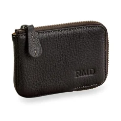 Levenger Bomber Jacket Zip Card Wallet Mocha Discount