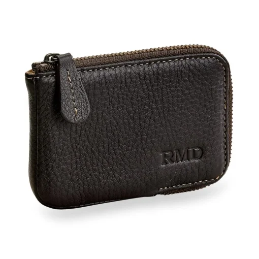 Levenger Bomber Jacket Zip Card Wallet Mocha Discount
