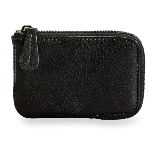 Levenger Bomber Jacket Zip Card Wallet Mocha Discount