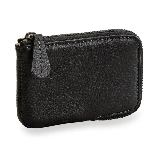 Levenger Bomber Jacket Zip Card Wallet Mocha Discount