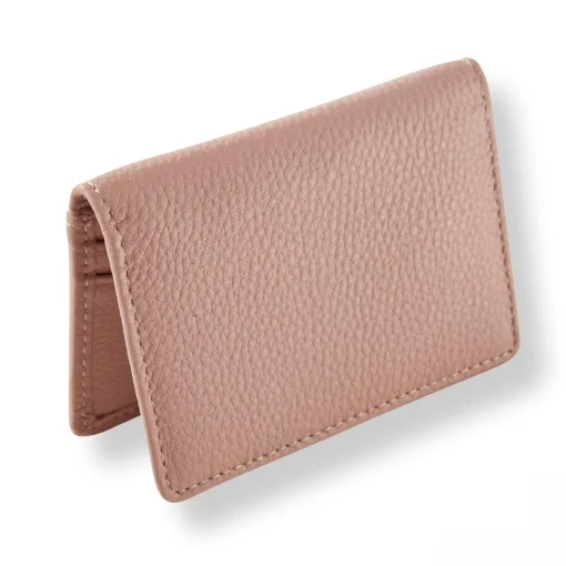 Levenger Carrie Essential Card Wallet Blush New