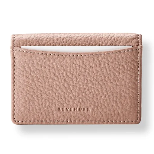 Levenger Carrie Essential Card Wallet Blush New
