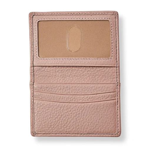 Levenger Carrie Essential Card Wallet Blush New