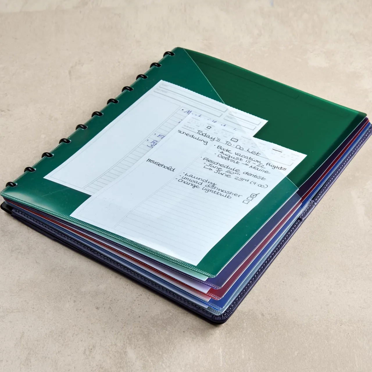 Levenger Circa Classic Colors Pocket Dividers (set of 5) Clearance