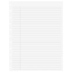 Levenger Circa College Ruled without Title Box Discbound Refill (100 sheets)