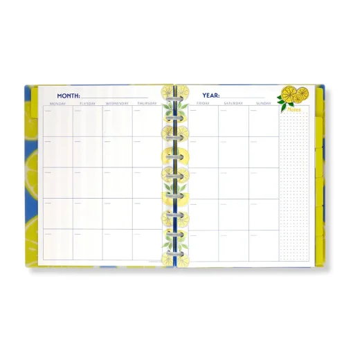Levenger Circa Lemonade Weekly/Monthly Undated Agenda Notebook Best
