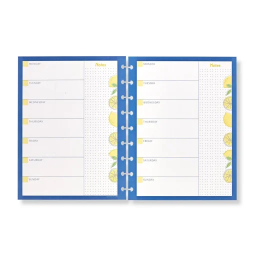 Levenger Circa Lemonade Weekly/Monthly Undated Agenda Refill (40 sheets) New