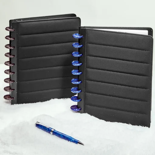 Levenger Circa Midway Sportif Nylon Foldover Discbound Notebook Black Hot