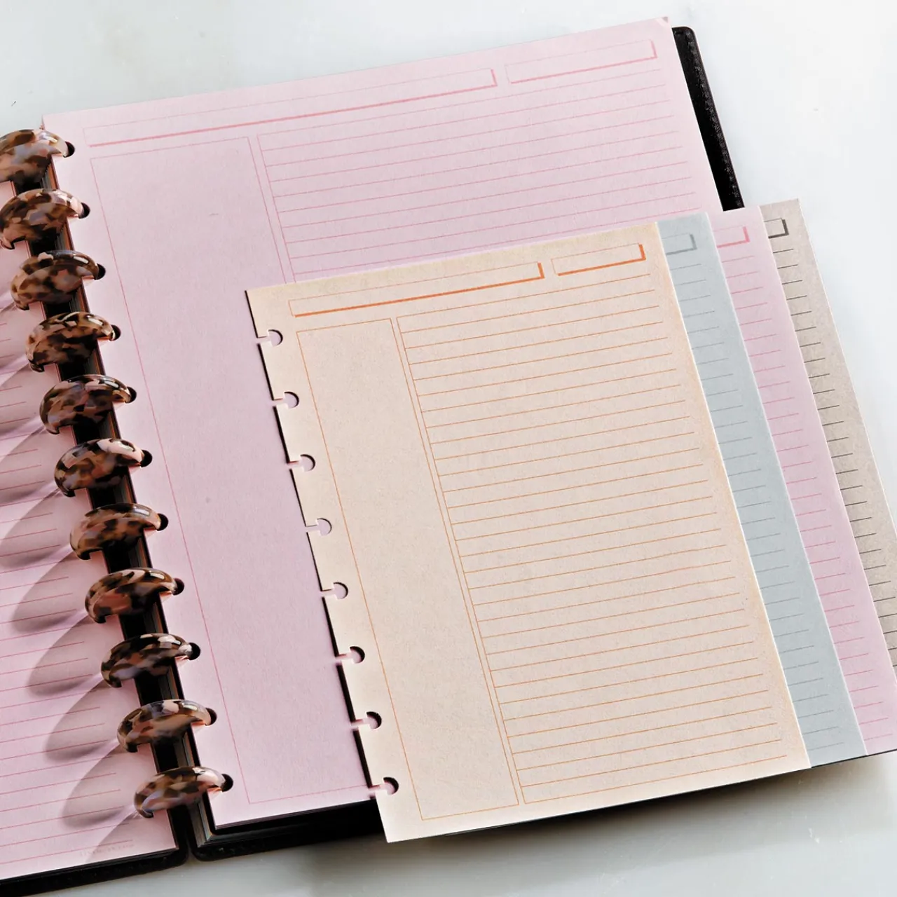 Levenger Circa Modern Multicolored 1/4" Ruled Discbound Refill (300 sheets) Outlet