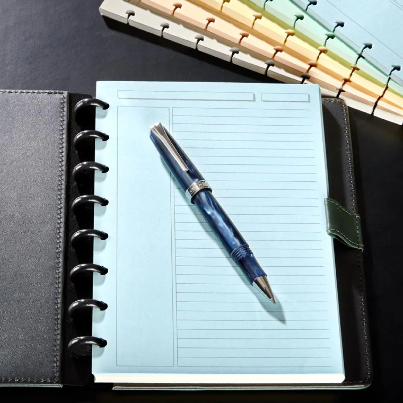 Levenger Circa Multicolored 1/4" Ruled Discbound Refill (300 sheets) Clearance