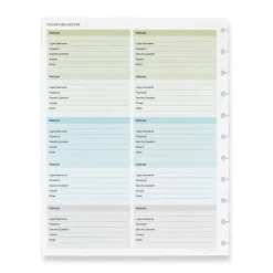 Levenger Circa Password Keeper Discbound Refill (25 sheets)
