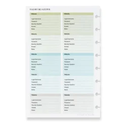 Levenger Circa Password Keeper Discbound Refill (25 sheets)