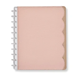 Levenger Circa Scalloped Foldover Notebook Taupe/Pink Best