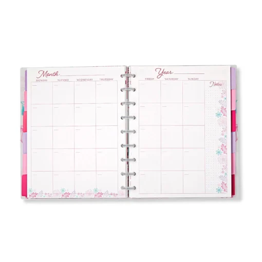 Levenger Circa Secret Garden Weekly/Monthly Undated Agenda Notebook Clearance
