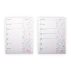 Levenger Circa Secret Garden Weekly/Monthly Undated Agenda Refill (40 sheets) Sale