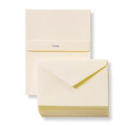 Levenger Crane Kent Half-Sheet Writing Paper and Envelopes Pearl White Online