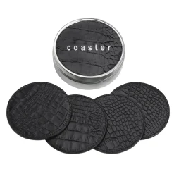 Levenger Croc Embossed Leather Coasters
