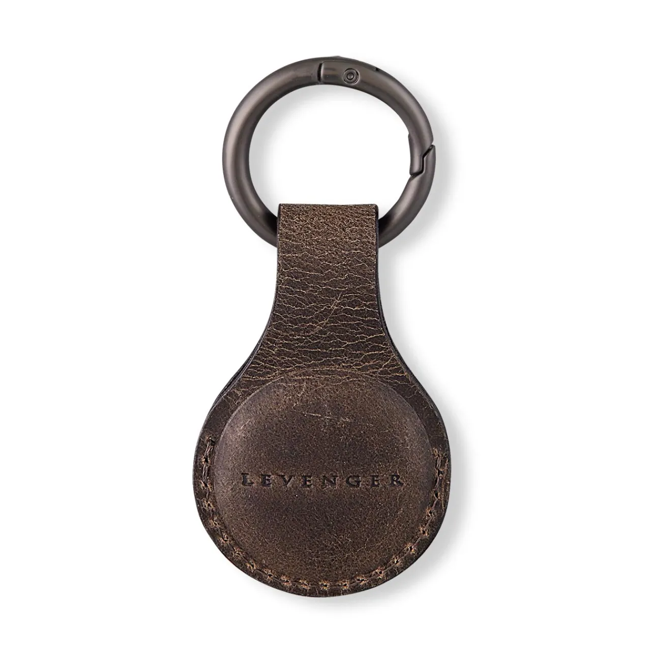Levenger Dakota Leather Smart Tag Keychain Discount