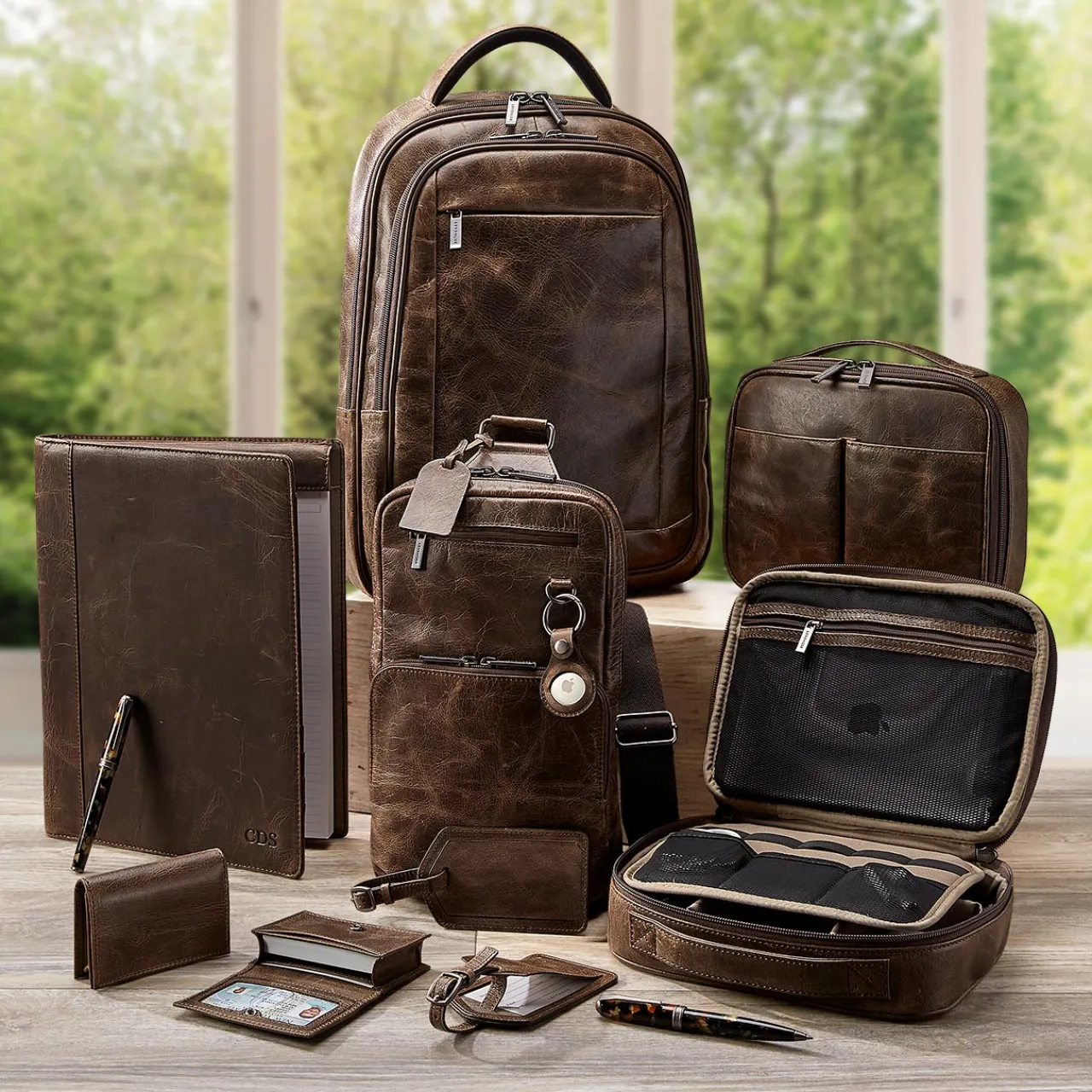 Levenger Dakota Leather Smart Tag Keychain Discount