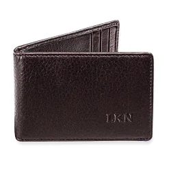Levenger Front Pocket Privacy Bifold Wallet with Money Clip Espresso