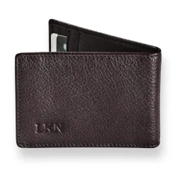 Levenger Front Pocket Privacy Bifold Wallet with Money Clip Espresso
