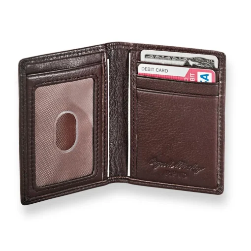 Levenger Front Pocket Privacy Card Wallet Espresso Discount