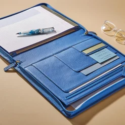 Levenger Leather Ambi-Flex Folio Riviera Blue Discount
