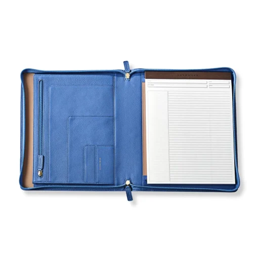 Levenger Leather Ambi-Flex Folio Riviera Blue Discount