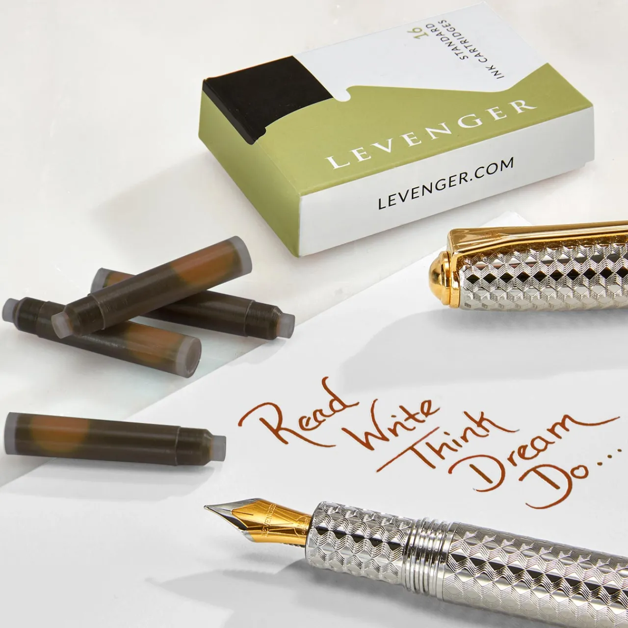 Levenger Ink Cartridges (set of 16) New