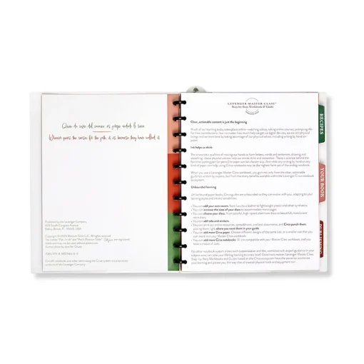 Levenger Master Class How to Write a Cookbook Circa Workbook Clearance
