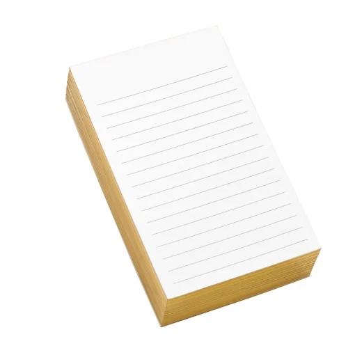 Levenger Luxe 3 x 5 Ruled Note Cards (set of 100) Gold New