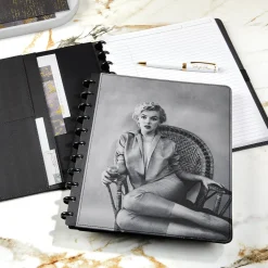 Levenger Marilyn Monroe Wicker Chair Circa Discbound Notebook Hot