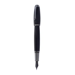 Levenger Monteverde Super Mega Carbon Fiber Fountain Pen Gunmetal Clearance