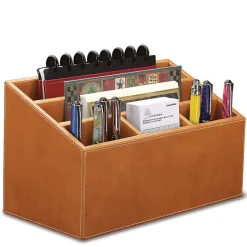 Levenger Morgan Leather Desk Unifier Tan Outlet