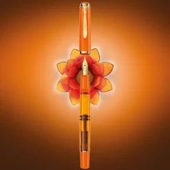 Levenger Pelikan Classic M200 Orange Delight Fountain Pen Clearance