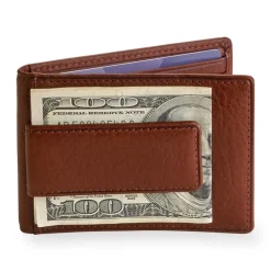 Levenger Privacy BiFold Money Clip Wallet Brandy Online