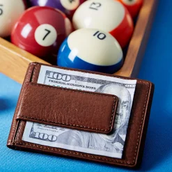 Levenger Privacy BiFold Money Clip Wallet Brandy Online