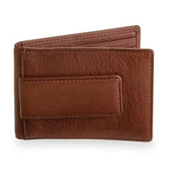 Levenger Privacy BiFold Money Clip Wallet Brandy Online